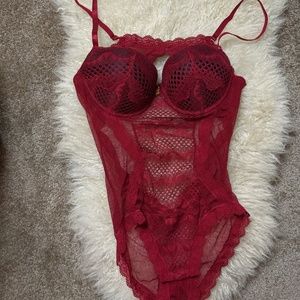 Red Lace Teddy Lingerie